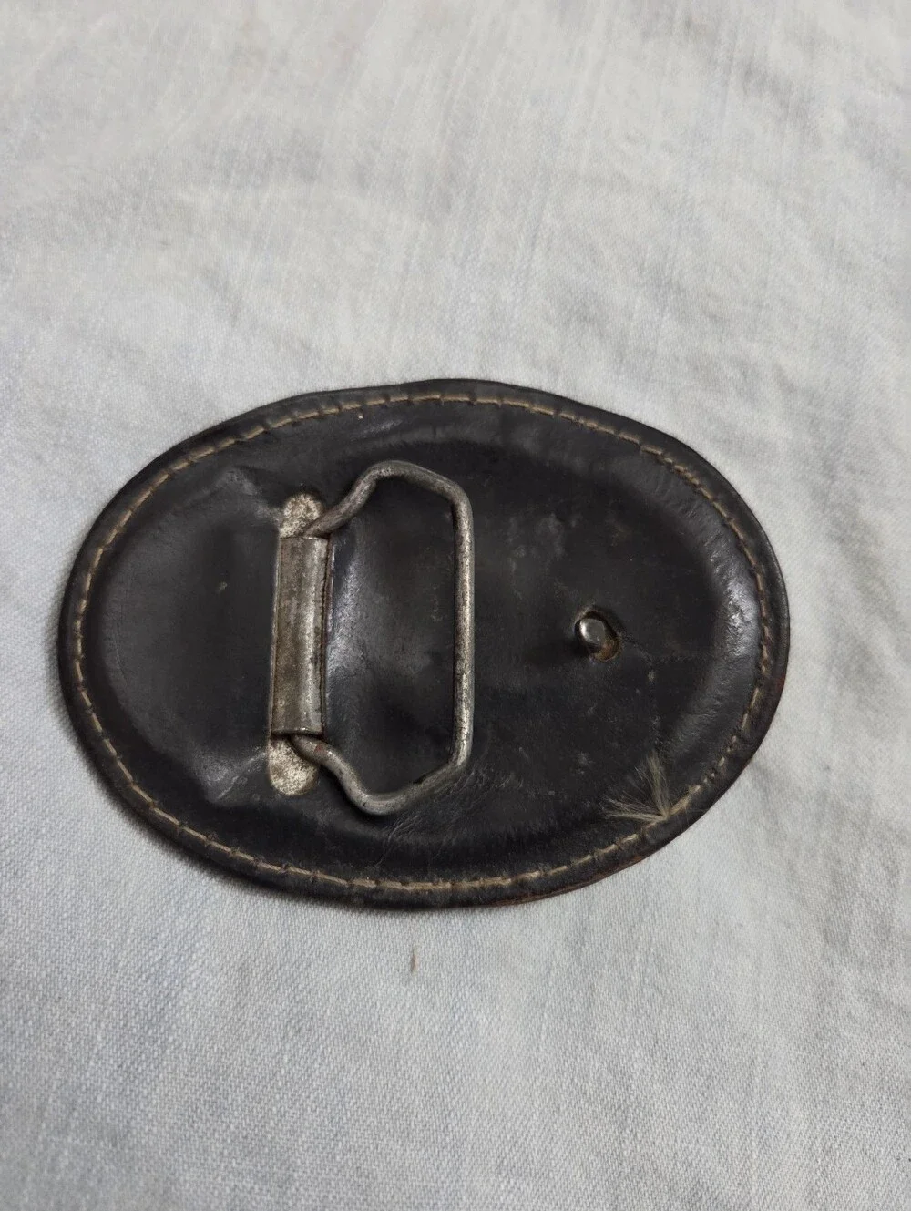 3 Vintage 1970s Leather Belt Buckles